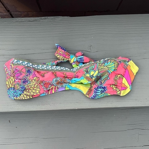 Trina Turk swimsuit Floral Multicolor strapless Top - Picture 4 of 4